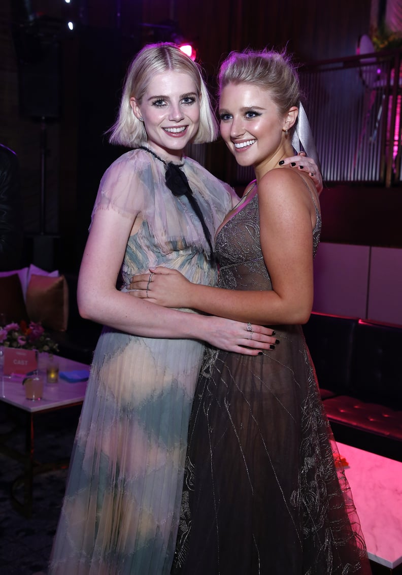 Lucy Boynton and Julia Schlaepfer at The Politician Premiere