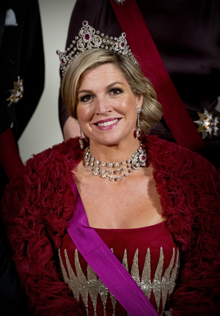 Queen Máxima welcomes the Belgian king and queen in Amsterdam.