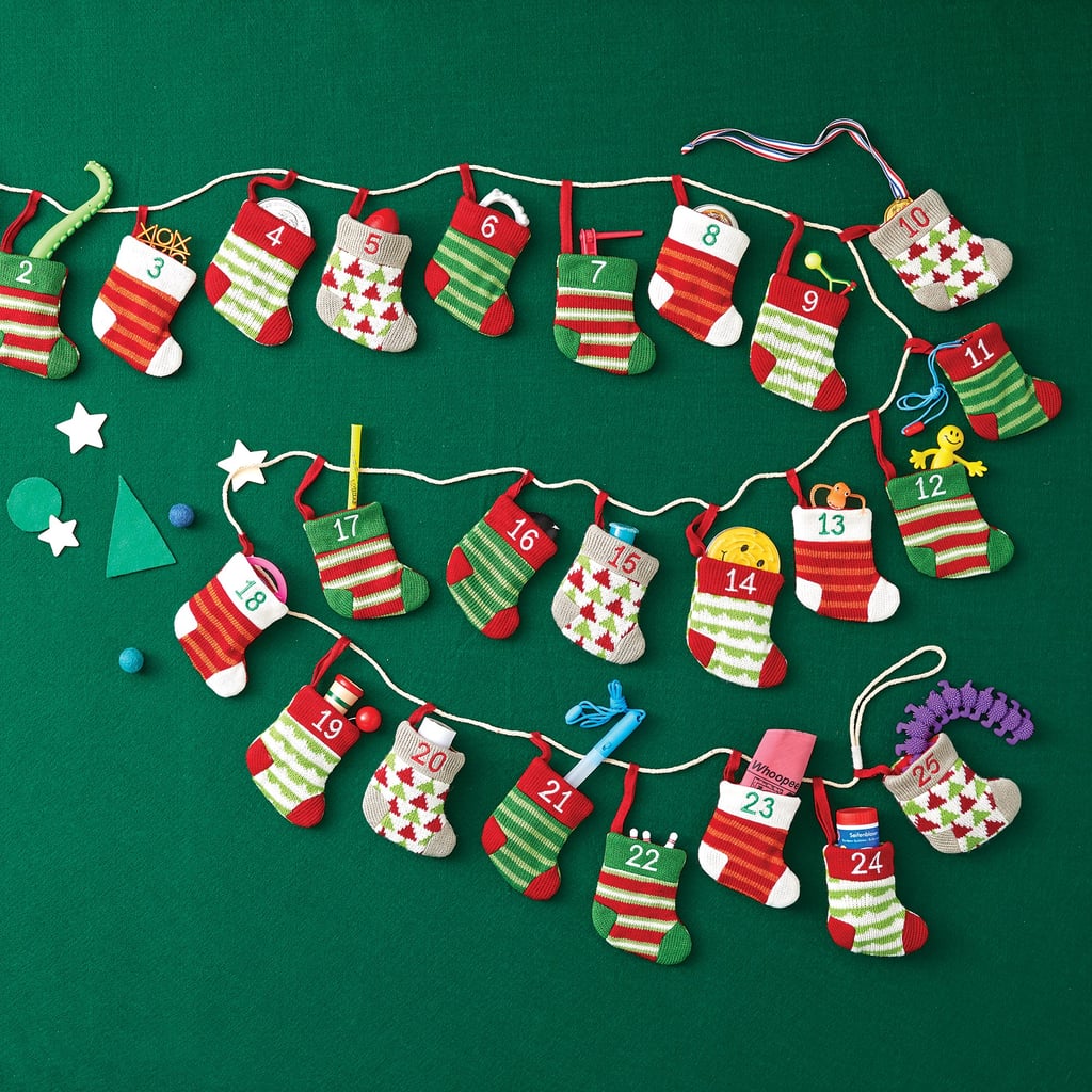 Stocking Advent Calendar Garland Advent Calendars For Kids POPSUGAR