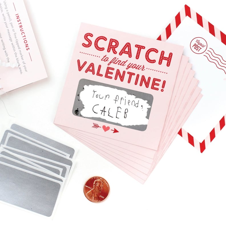 18pk Scratch-off Valentines Cards Pink