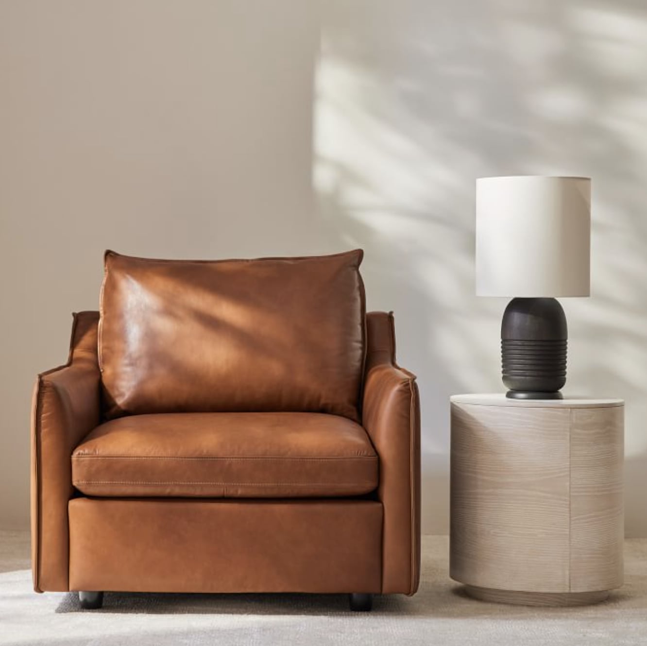 Comfortable leather accent chair sales