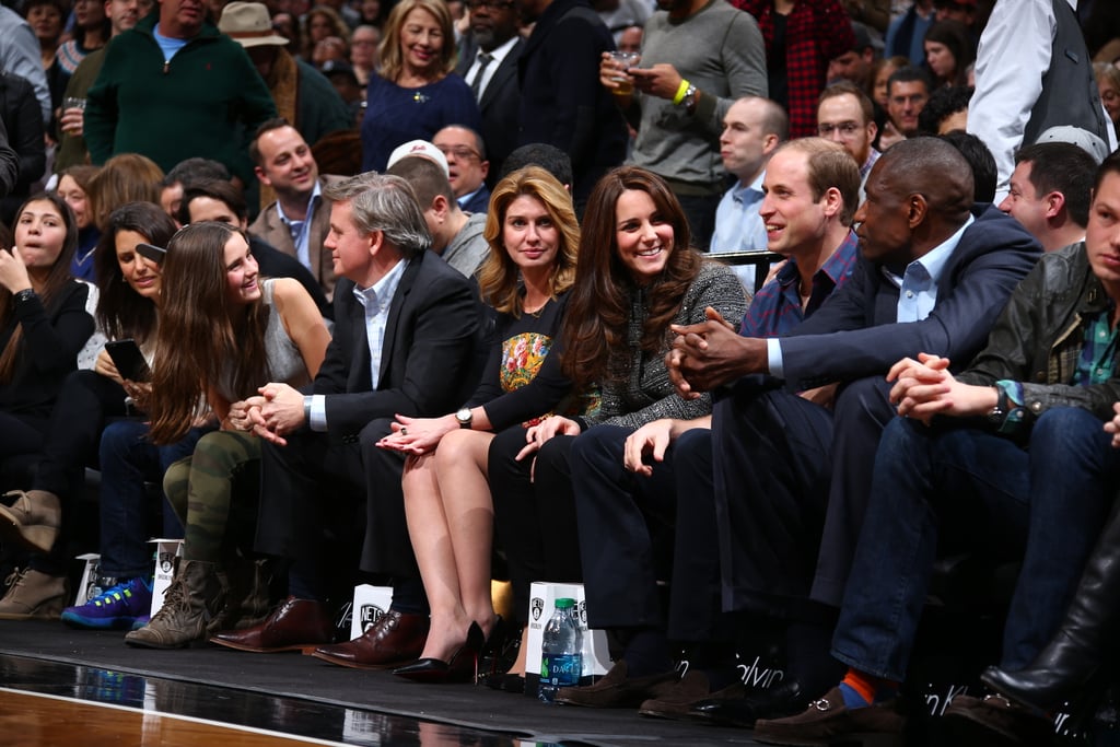 Prince William and Kate Middleton at Brooklyn Nets Game