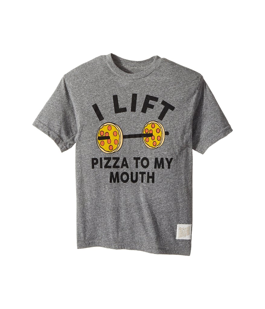 The Original Retro Brand Kids I Lift Pizza To My Mouth Short Sleeve Tri-Blend Tee