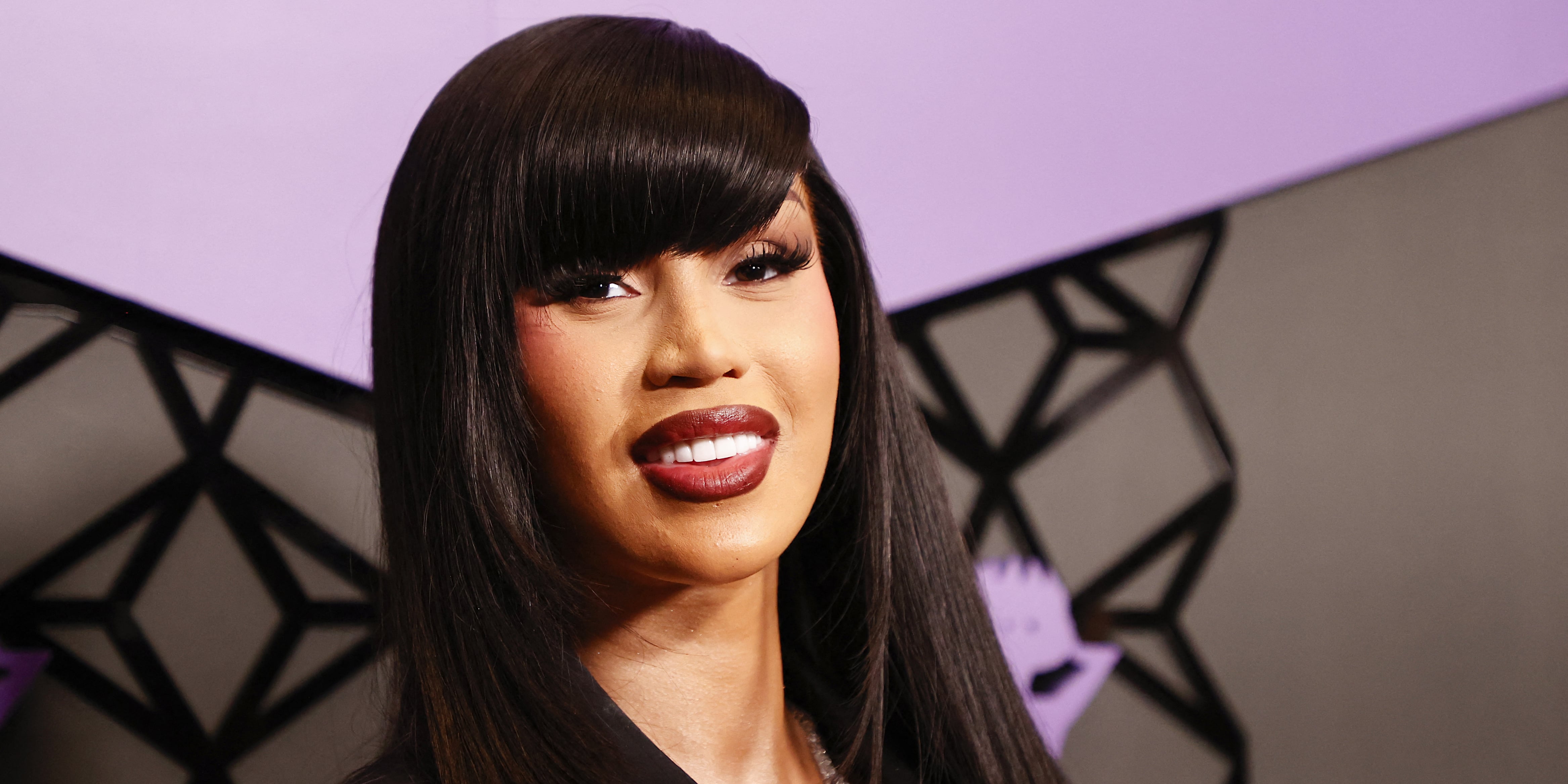 Cardi B Accessorized Her Pearl Fringe Gown With a Live Crow
