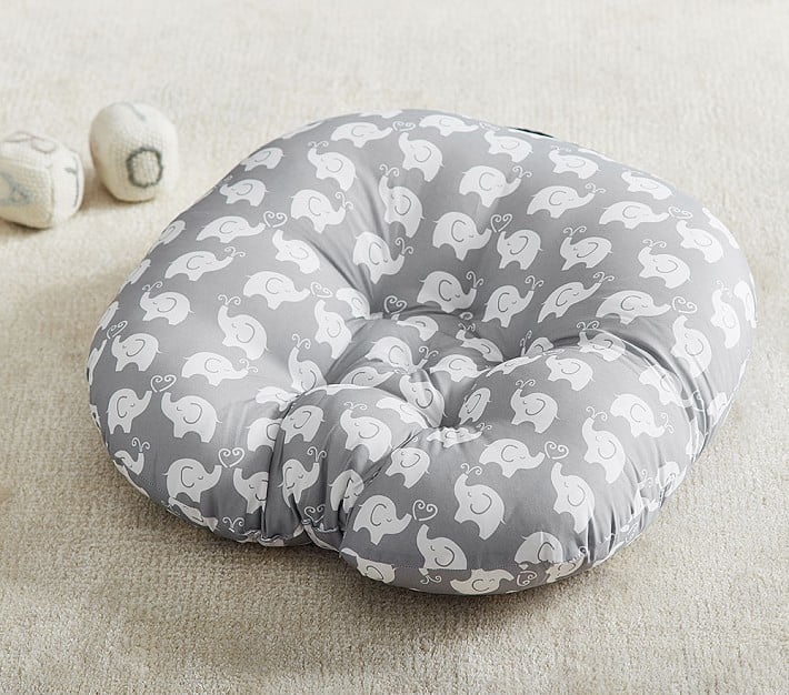 Pottery Barn Kids Gray & White Elephant-Dot Boppy Luxe Newborn Lounger