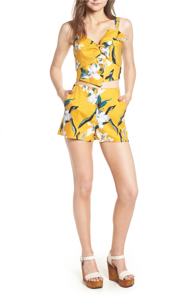 Floral Crop Top and Shorts