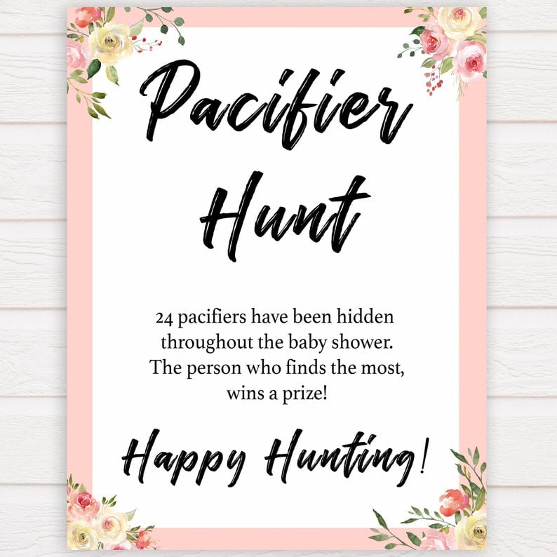 Dummy Hunt Printable Baby Shower Game