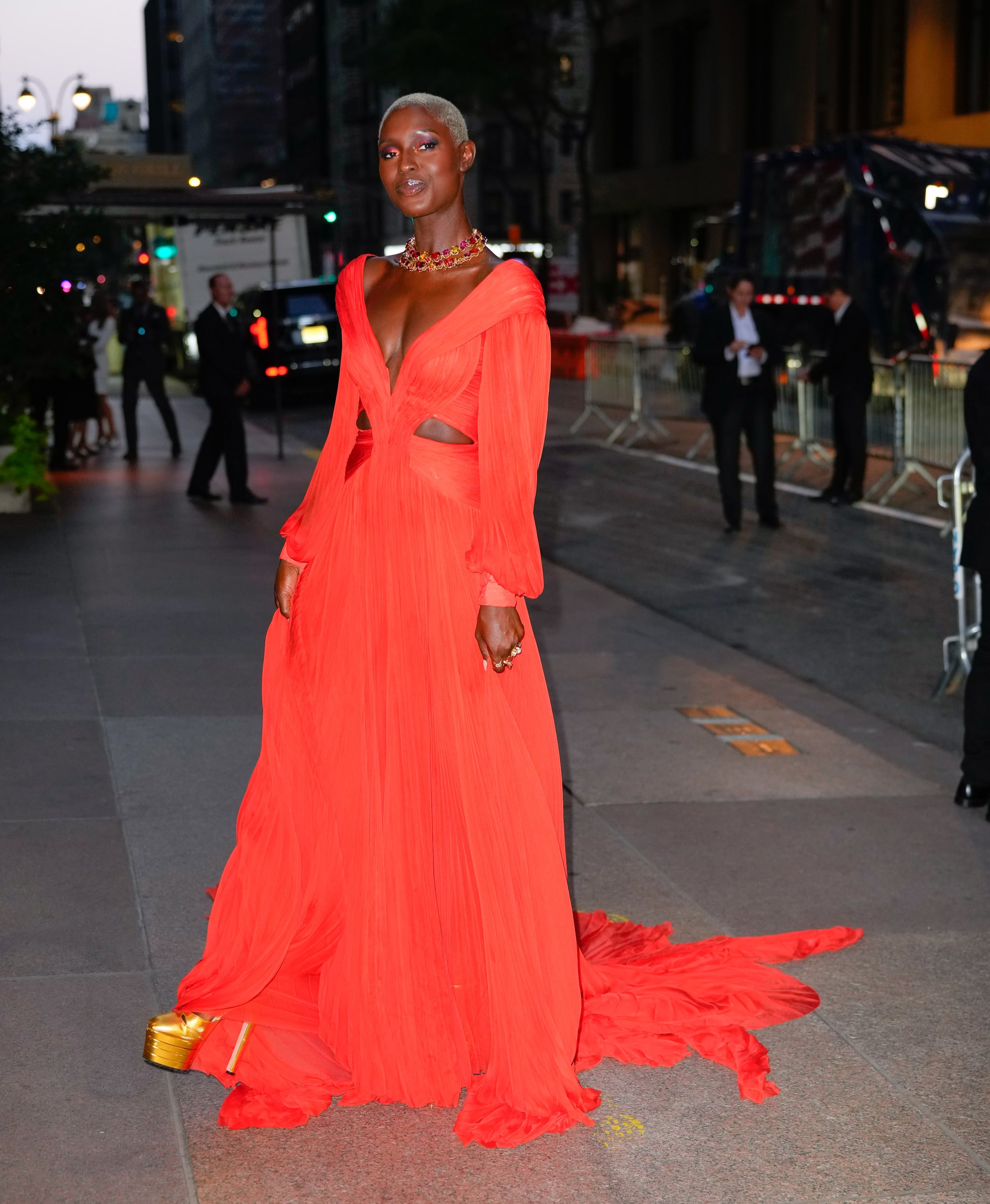 NEW YORK, NEW YORK - SEPTEMBER 15: Jodie-Turner Smith arrives at Kering Foundation First-Ever Caring For Women Dinner on September 15, 2022 in New York City. (Photo by Gotham/GC Images)