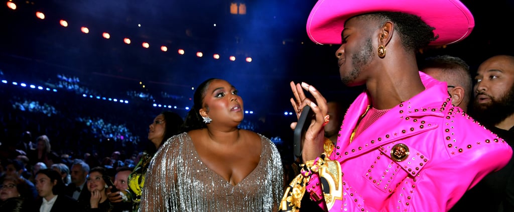 We Want to Know What Lil Nas X Said to Lizzo at the Grammys to Warrant This Expression