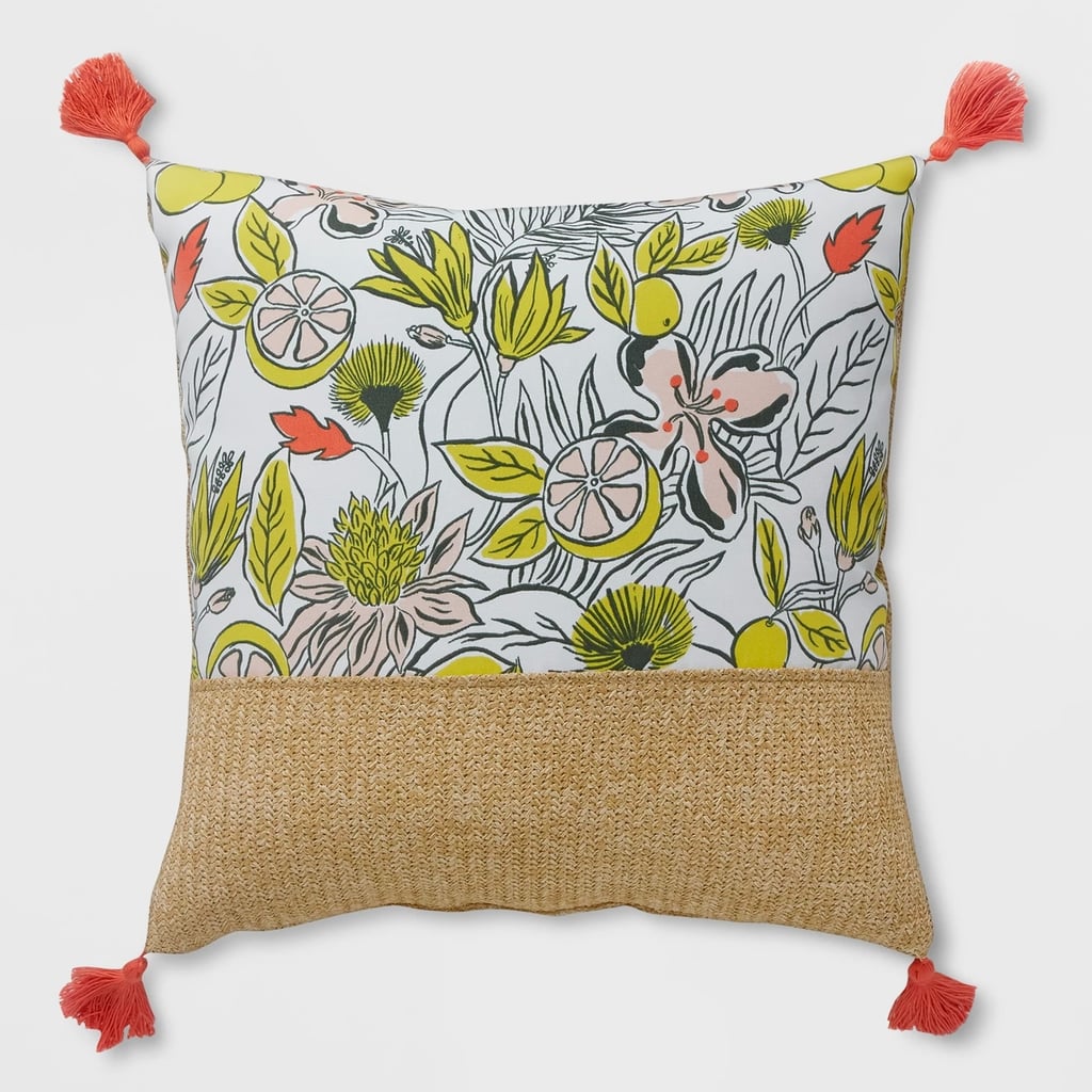 Oversize Square Party Floral Outdoor Pillow