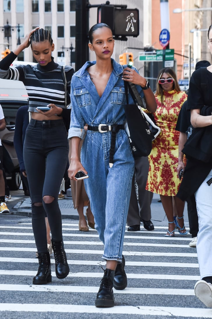 How Fashion Girls Are Styling Their Jeans at Fashion Week | POPSUGAR Fashion