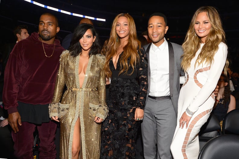 Kanye West, Kim Kardashian, Beyoncé, John Legend, and Chrissy Teigen