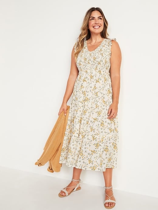 Old Navy Fit And Flare Smocked Floral Maxi Dress Best New Arrivals From Old Navy August 2021 Popsugar Fashion Photo 25