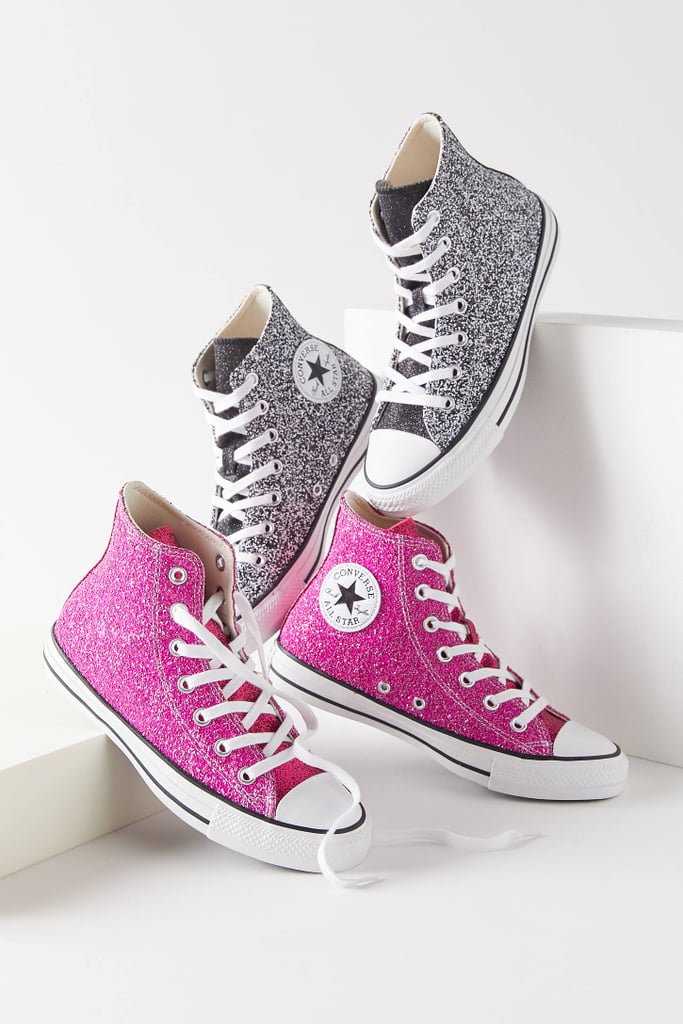 pink sparkle high top sneakers