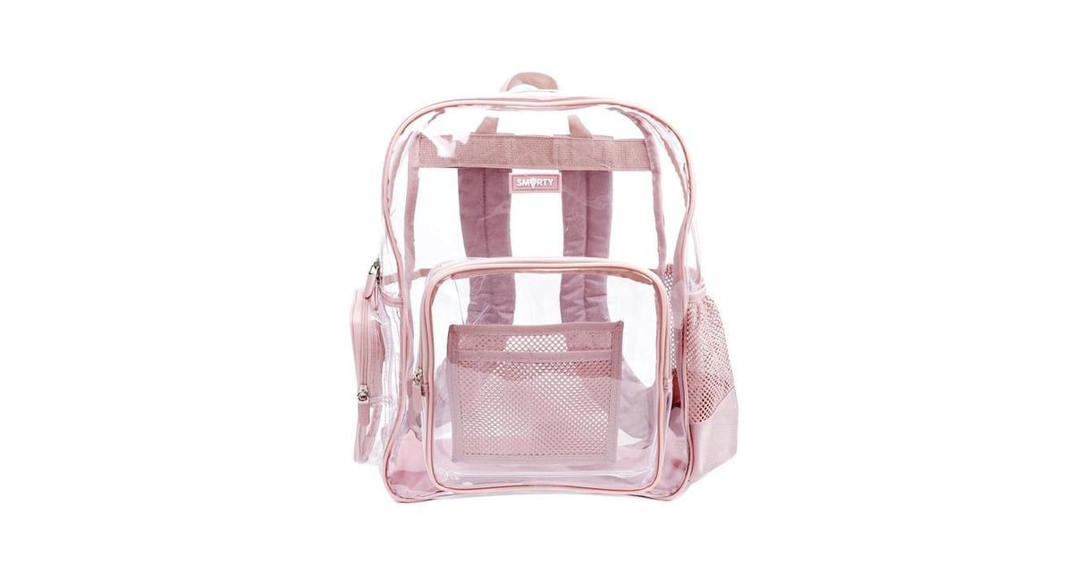 Clear pink backpacks discount