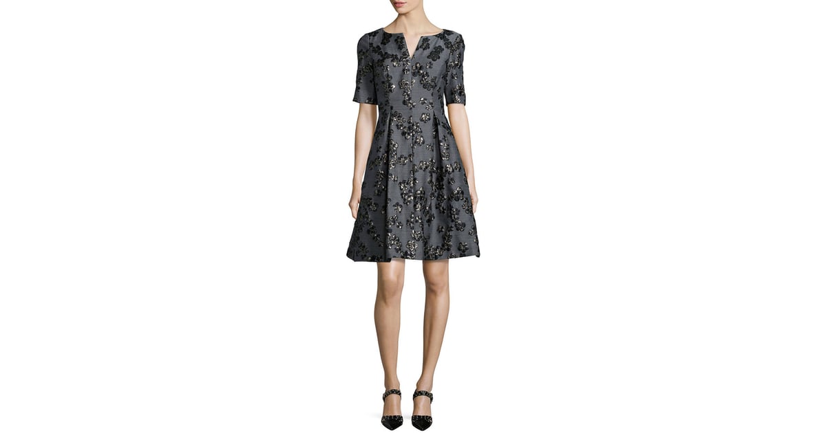 Lela Rose Floral Jacquard Half-Sleeve Dress ($1,995) | Kate Middleton ...