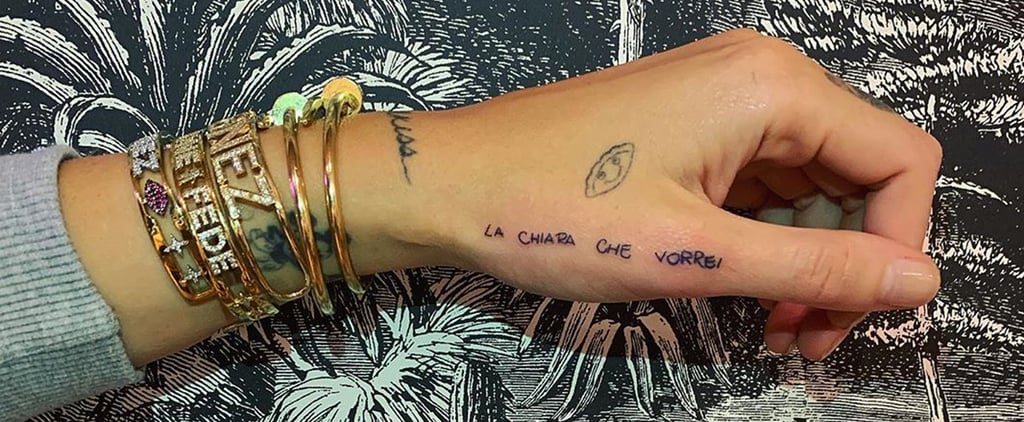 Influencer Chiara Ferragni's Inspiring Hand Tattoo Photos
