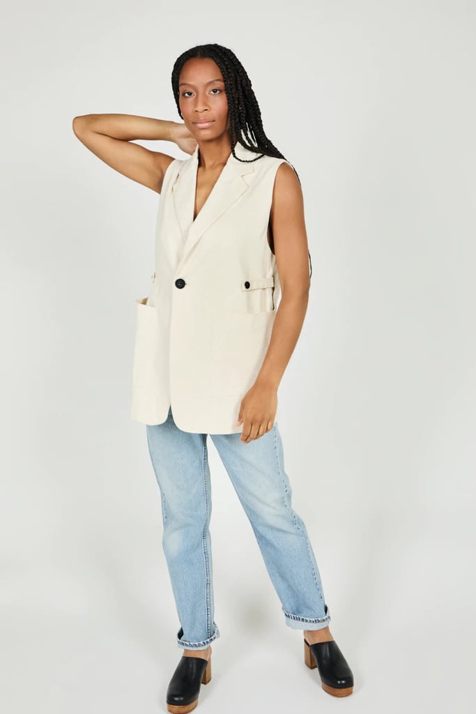 Intentionally Blank Collum Vest in Sand