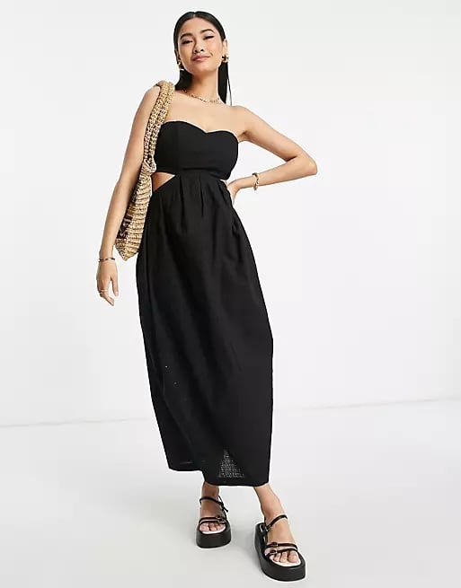 Topshop Bandeau Crochet Cut Out Strapless Dress