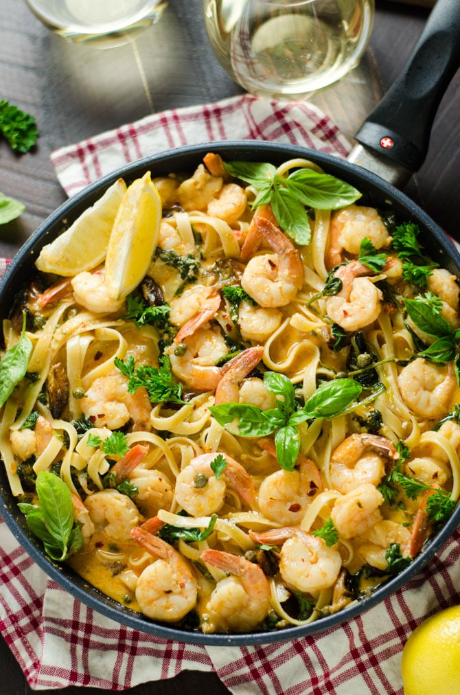 Creamy Lemon Butter Shrimp Pasta