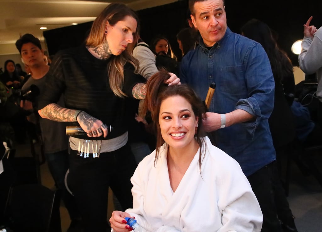 Ashley Graham Backstage at Prabal Gurung