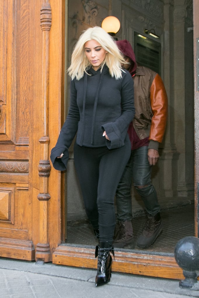 Kanye West and Kim Kardashian in Paris