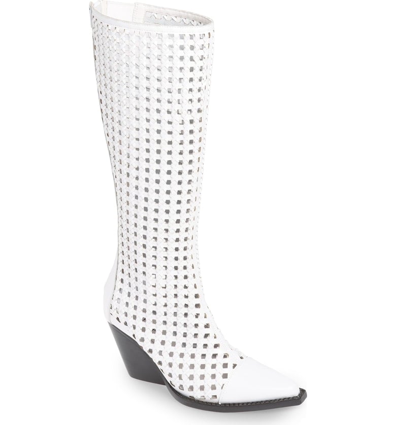 Jeffrey Campbell Waven Open Weave Knee High Boot