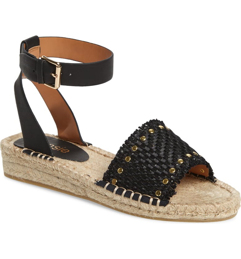 Kensie Alabama Studded Espadrille Ankle Strap Sandals