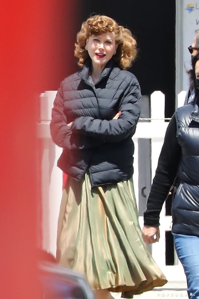 Nicole Kidman as Lucille Ball on Being the Ricardos Set