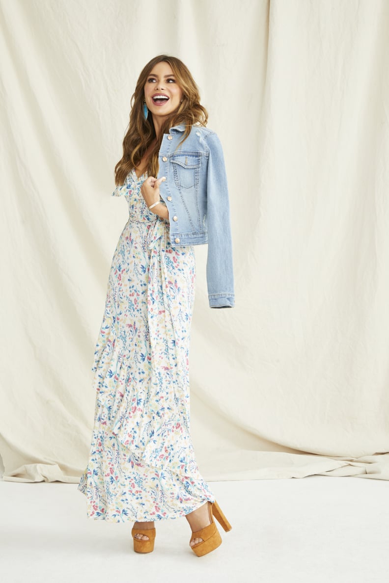 Sofia Jeans by Sofia Vergara Faux-Wrap Front Maxi Dress