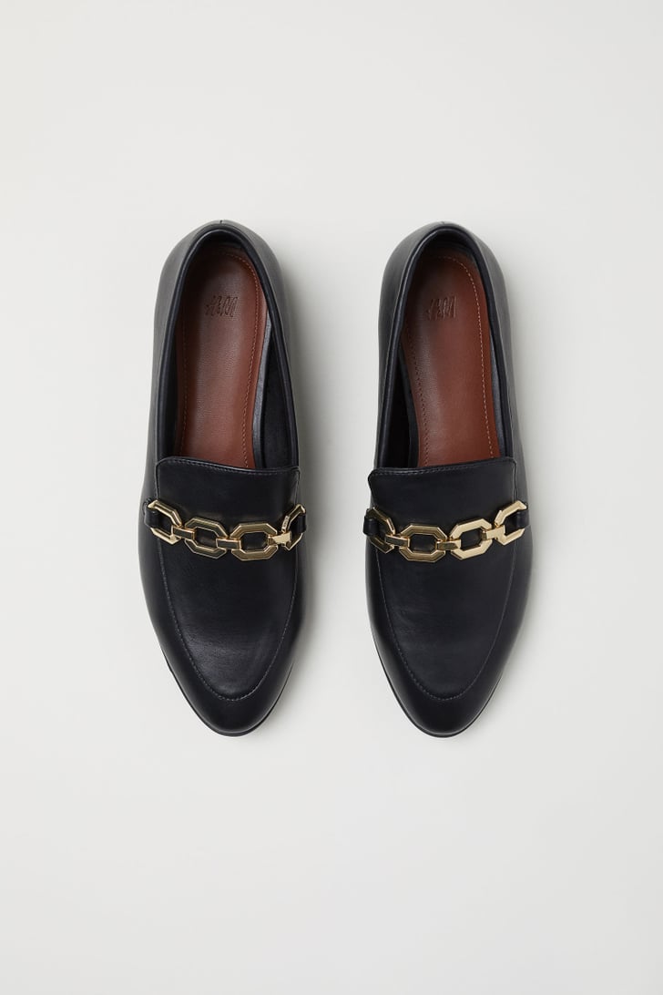 h&m flat shoes black