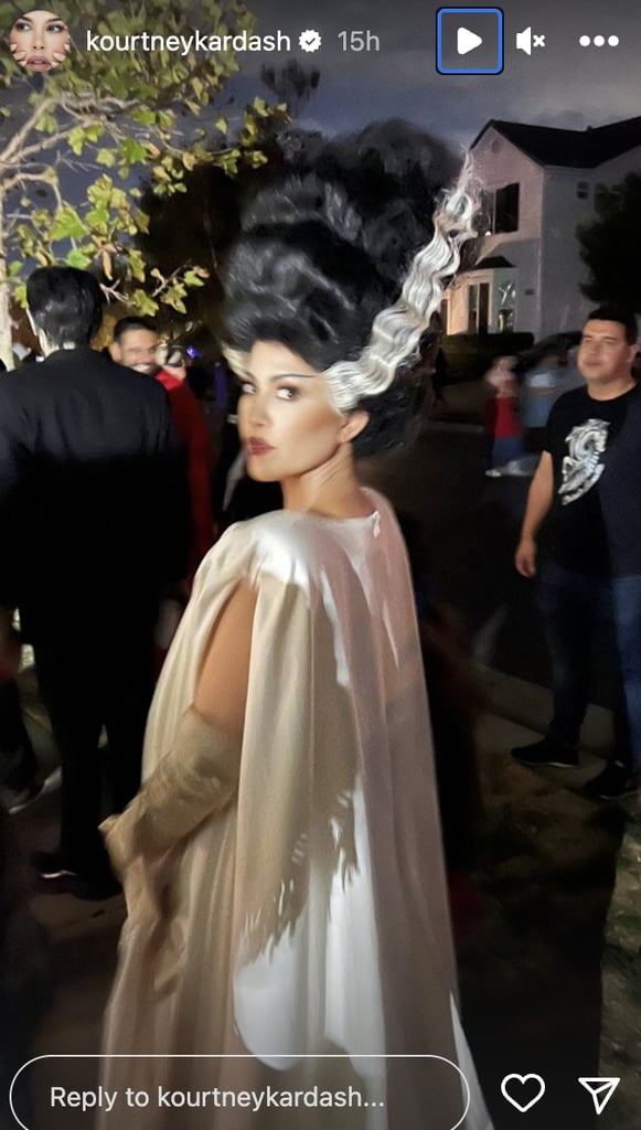 Kourtney Kardashian's Bride of Frankenstein Halloween Costume