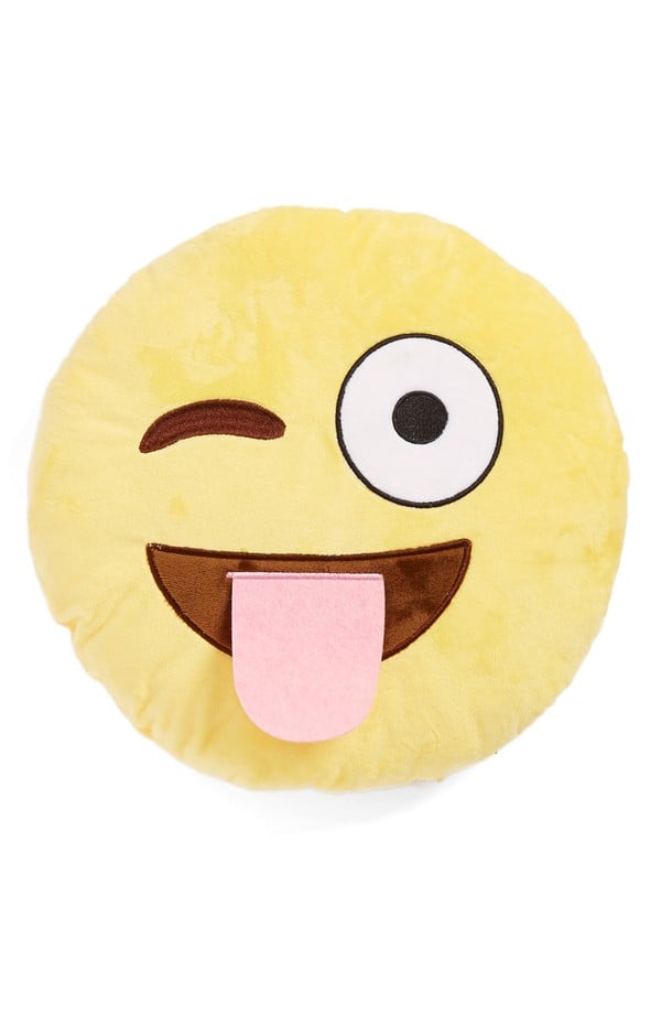 Top Trenz Wink Tongue Emoji Pillow
