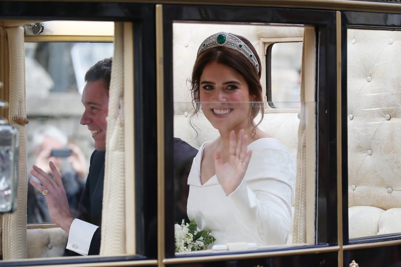 Princess Eugenie Waving in the Carriage in 2018