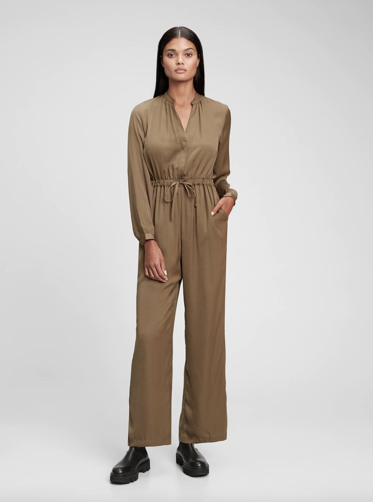 Gap Satin V-Neck Jumpsuit