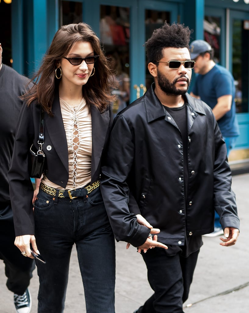Bella Hadid Lace-Up Top With The Weeknd on Her Birthday Bella Hadid Lace-Up Top With The Weeknd on Her Birthday