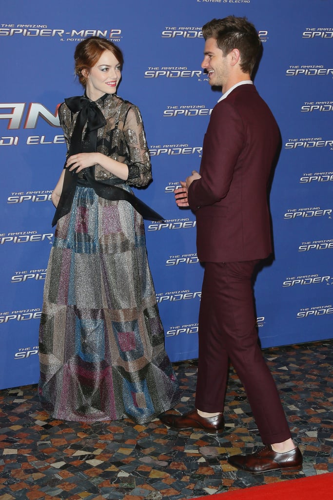 Emma and Andrew shared a laugh on the red carpet in Rome in April 2014.