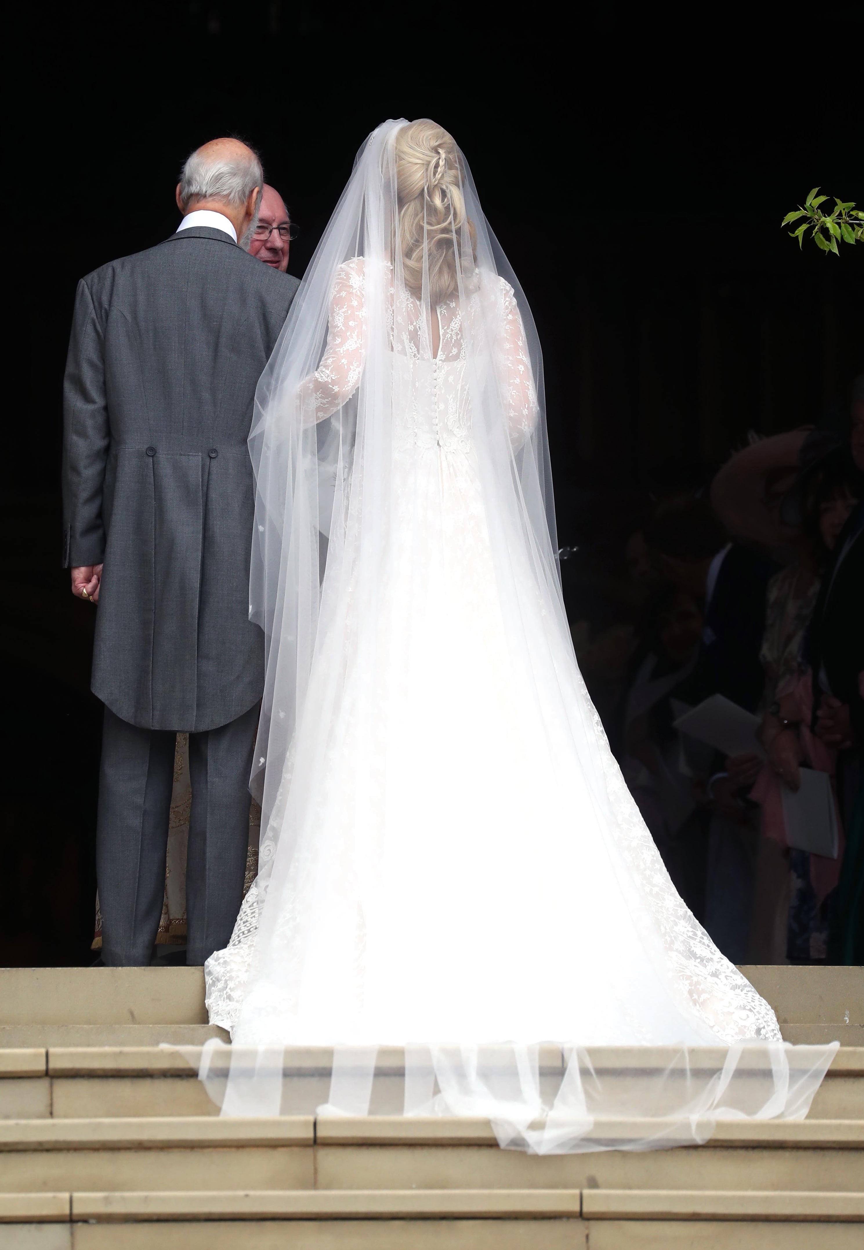 lady gabriella windsor second wedding dress Lady Gabriella's Wedding Dress Side-by-Side with Meghan Markle