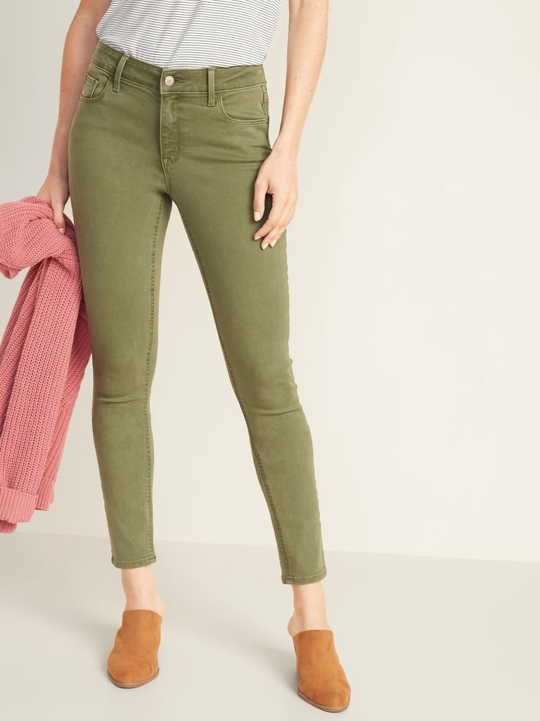 Mid-Rise Pop-Colour Rockstar Super Skinny Jeans For Women