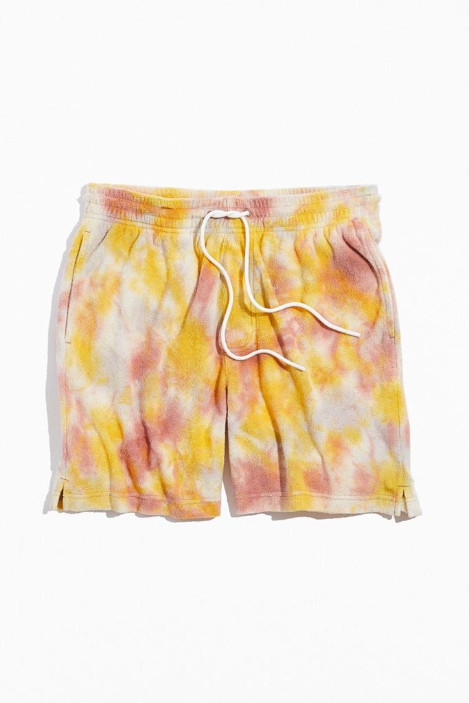 UO Lucien Tie-Dye Terry Cloth Short