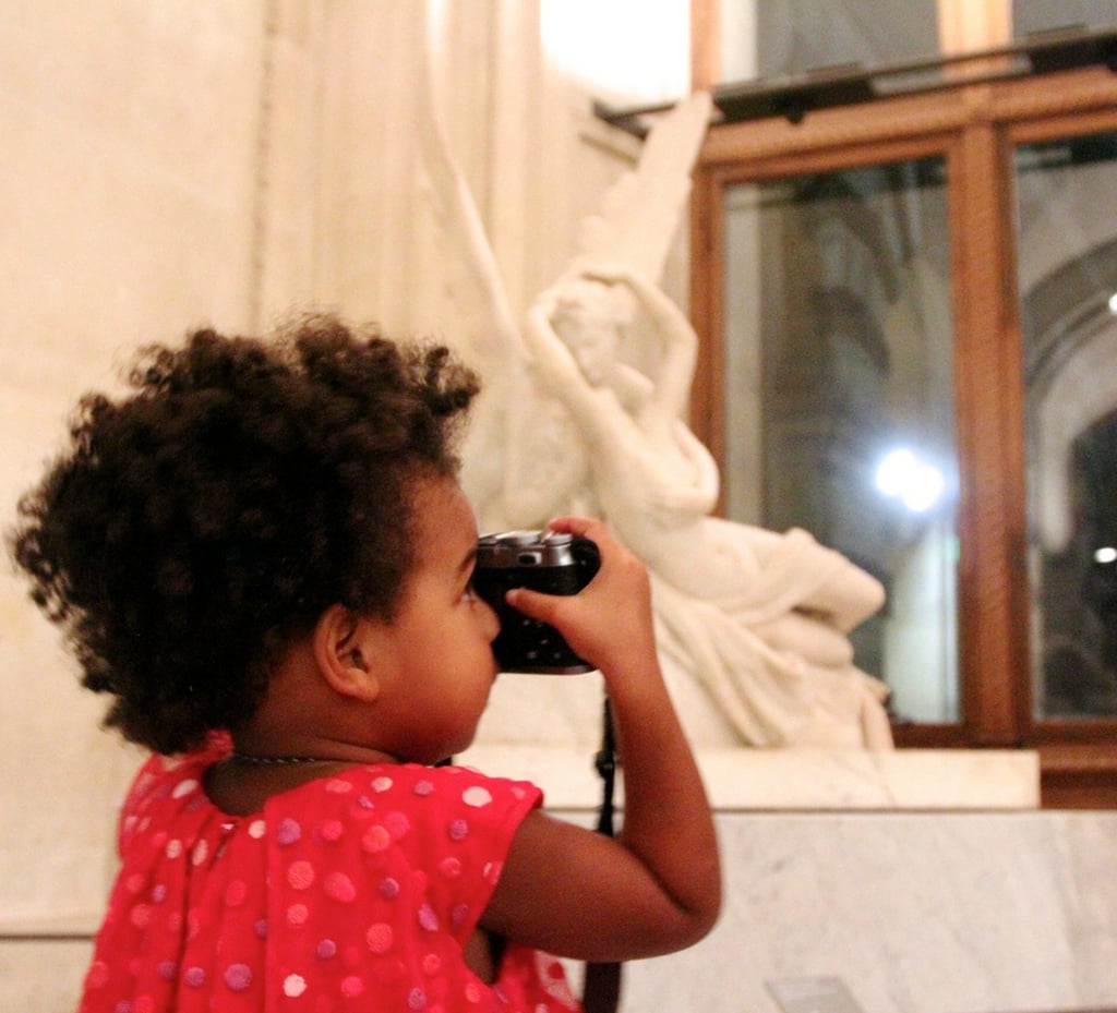 Blue Ivy Carter practiced her photography skills during a private tour of the Louvre.