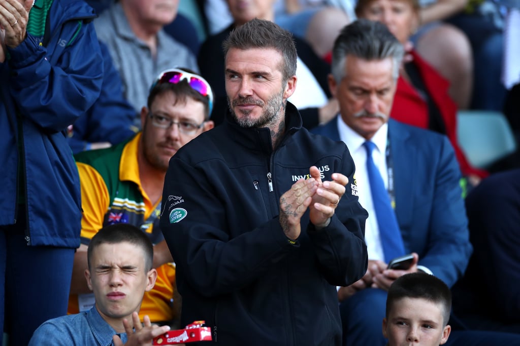 David Beckham With Romeo and Cruz at the 2018 Invictus Games