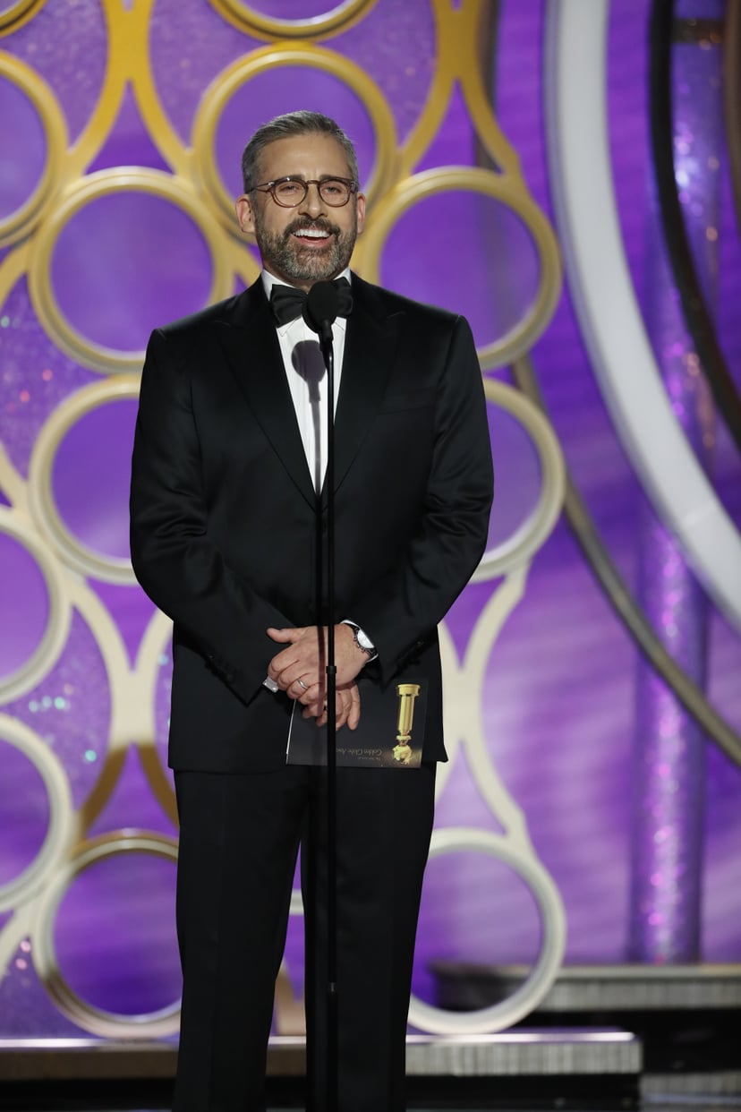 BEVERLY HILLS, CALIFORNIA - JANUARY 06: In this handout photo provided by NBCUniversal, Presenter Steve Carell  speaks onstage during the 76th Annual Golden Globe Awards at The Beverly Hilton Hotel on January 06, 2019 in Beverly Hills, California.  (Photo