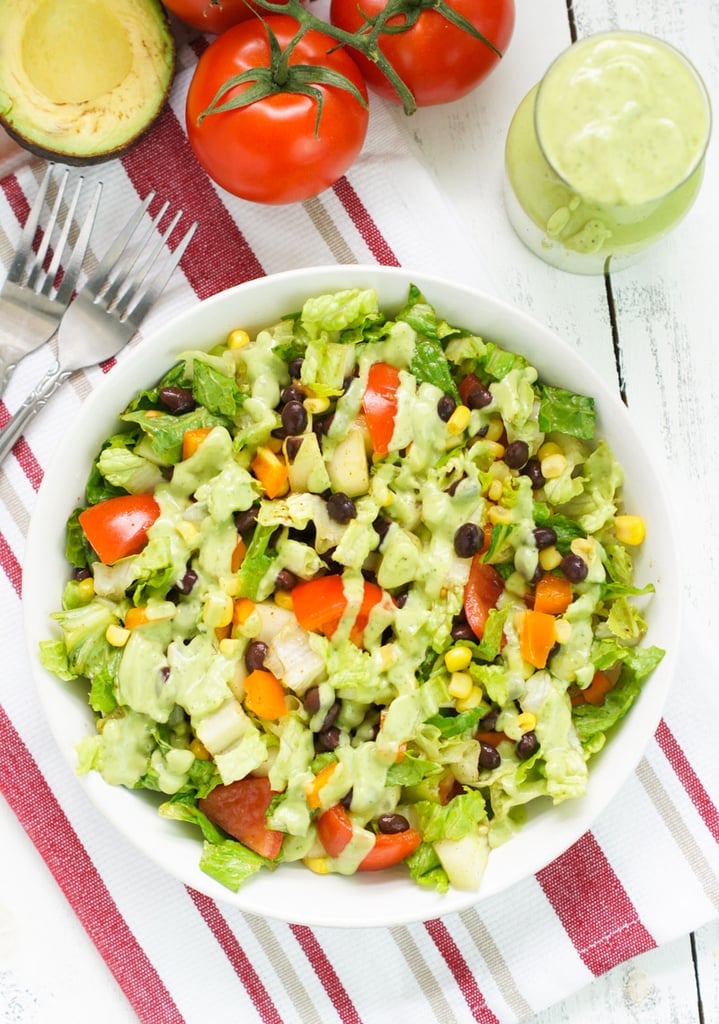 Black Bean Chopped Salad With Avocado-Cilantro Dressing