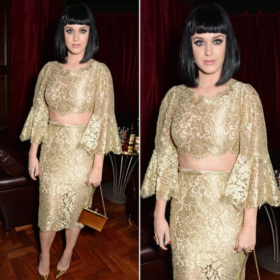 Katy Perry in Gold Crop Top
