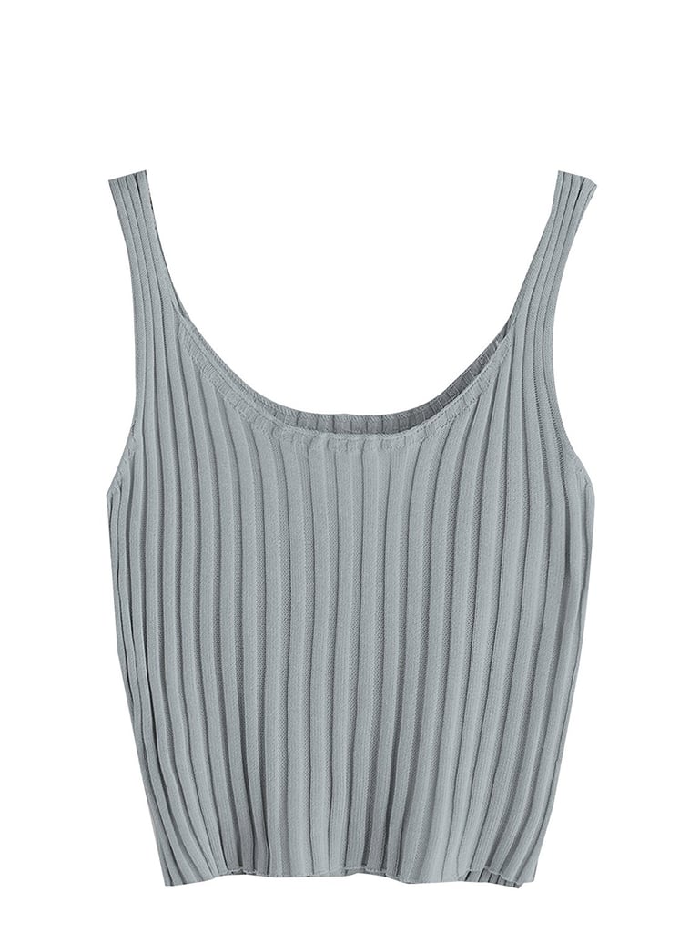 SweatyRocks Women's Ribbed Knit Crop Tank Top