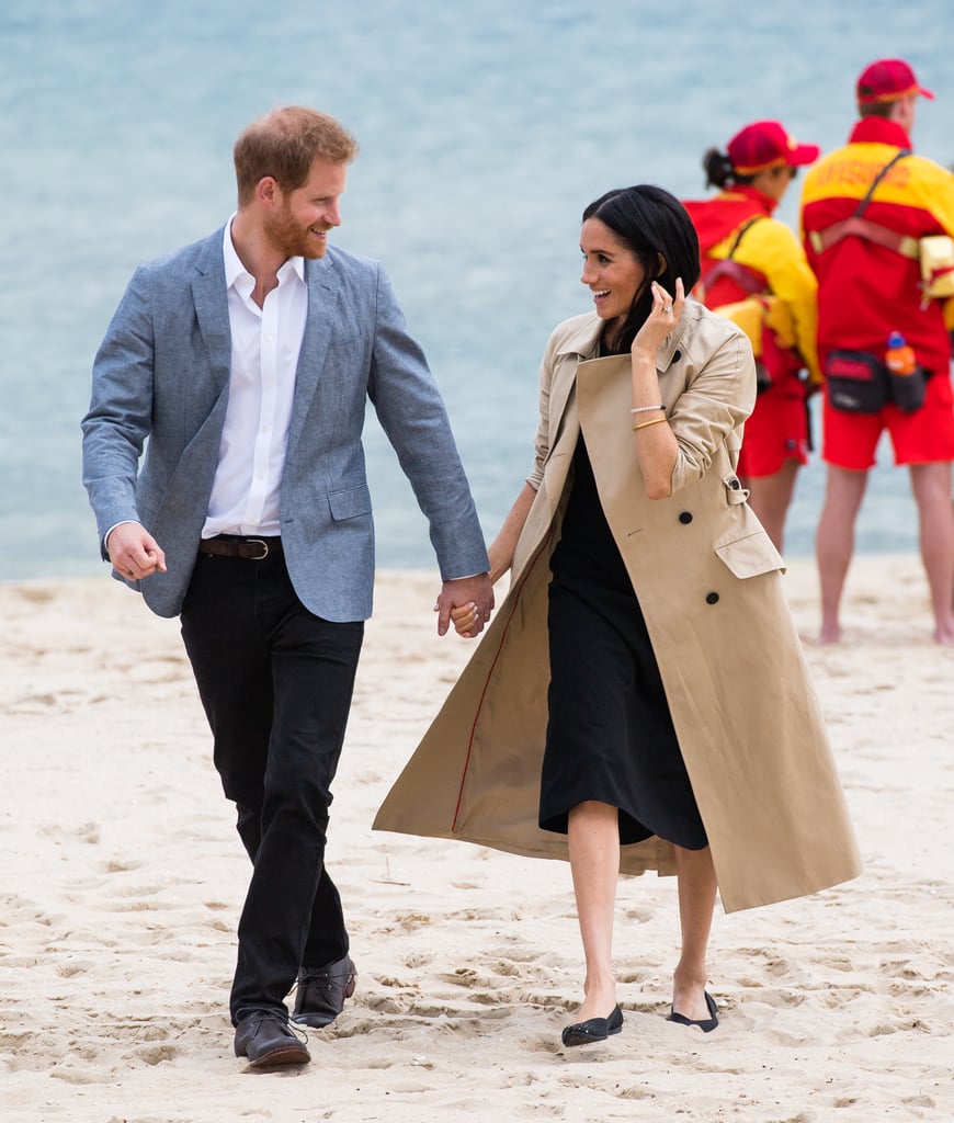 Meghan Markle Black Club Monaco Dress on the Beach 2018