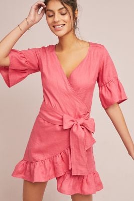 4OUR Dreamers Talulah Linen Wrap Dress