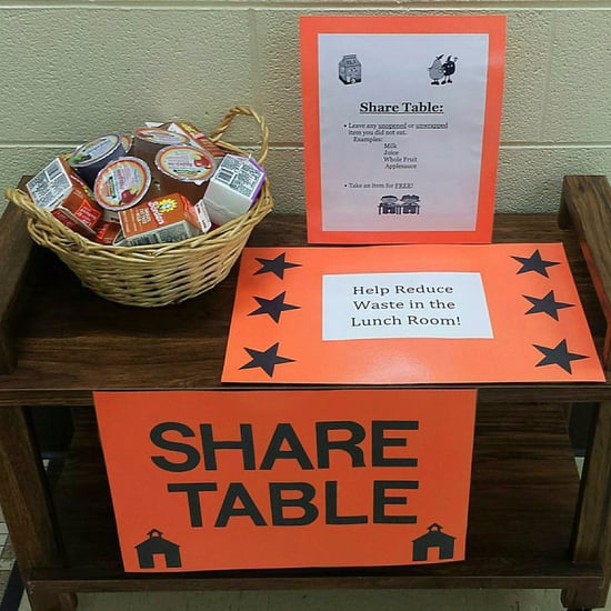 School Share Tables For Leftover Food
