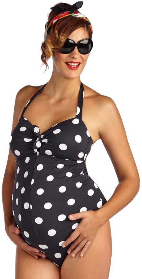 ruched maternity swimsuit